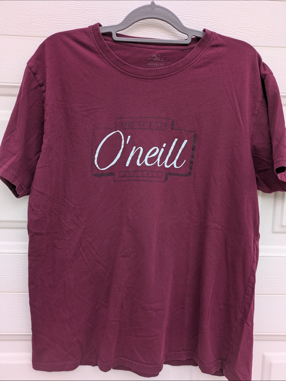 O'Neill Men's XL Burgundy Crewneck Logo Tee